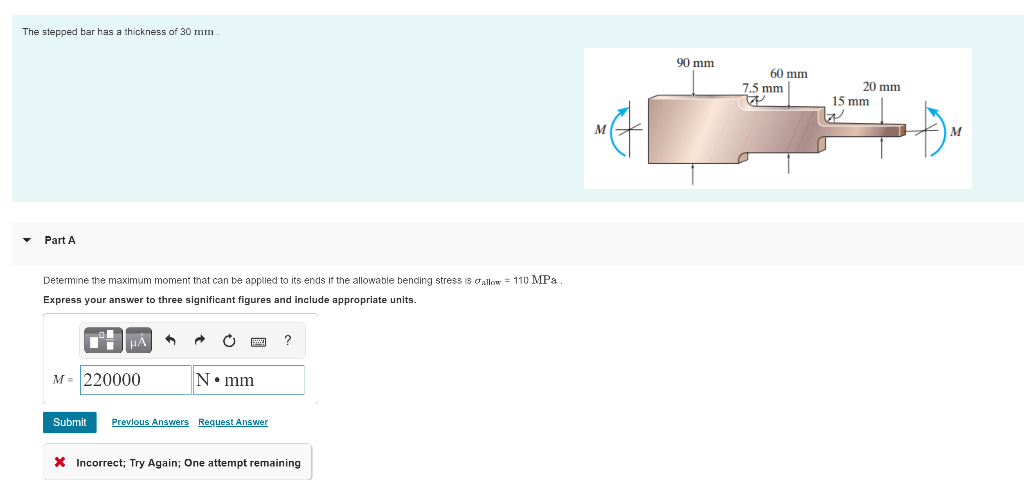 Solved The Stepped Bar Has A Thickness Of 30 Mm 90 Mm 60 Mm | Chegg.com