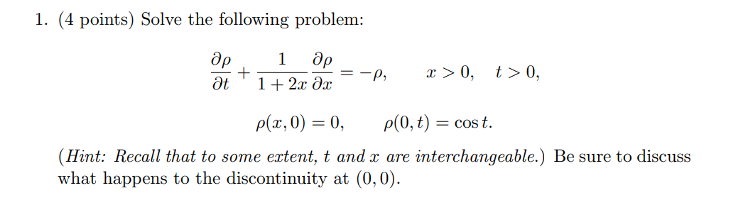 Solved 1. (4 points) Solve the following problem: | Chegg.com