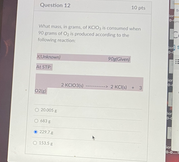 Solved Question 13 10 pts • Given the balanced equation: | Chegg.com