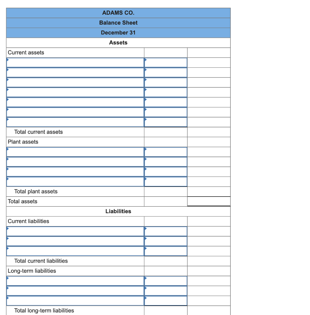 Solved Exercise 4-16 Preparing a classified balance sheet | Chegg.com