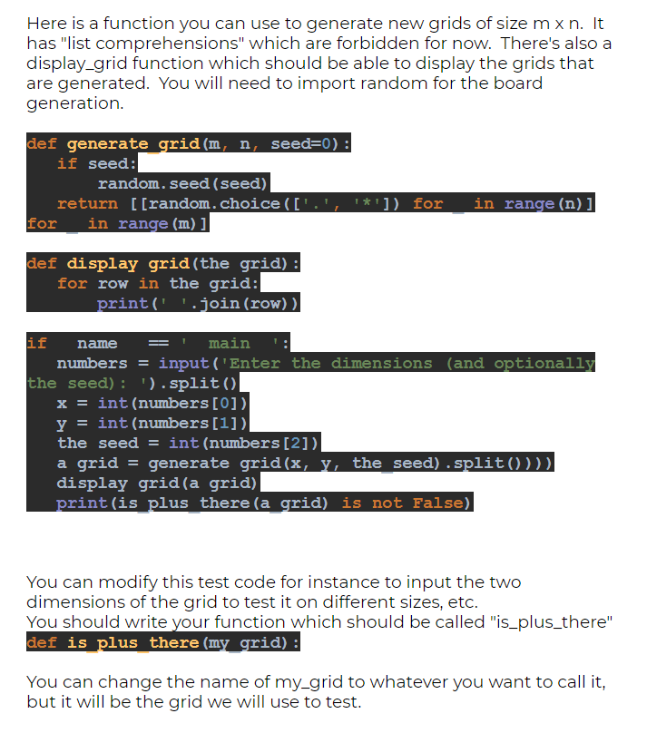 Solved Let's assume that you are given a 2d grid / list of | Chegg.com