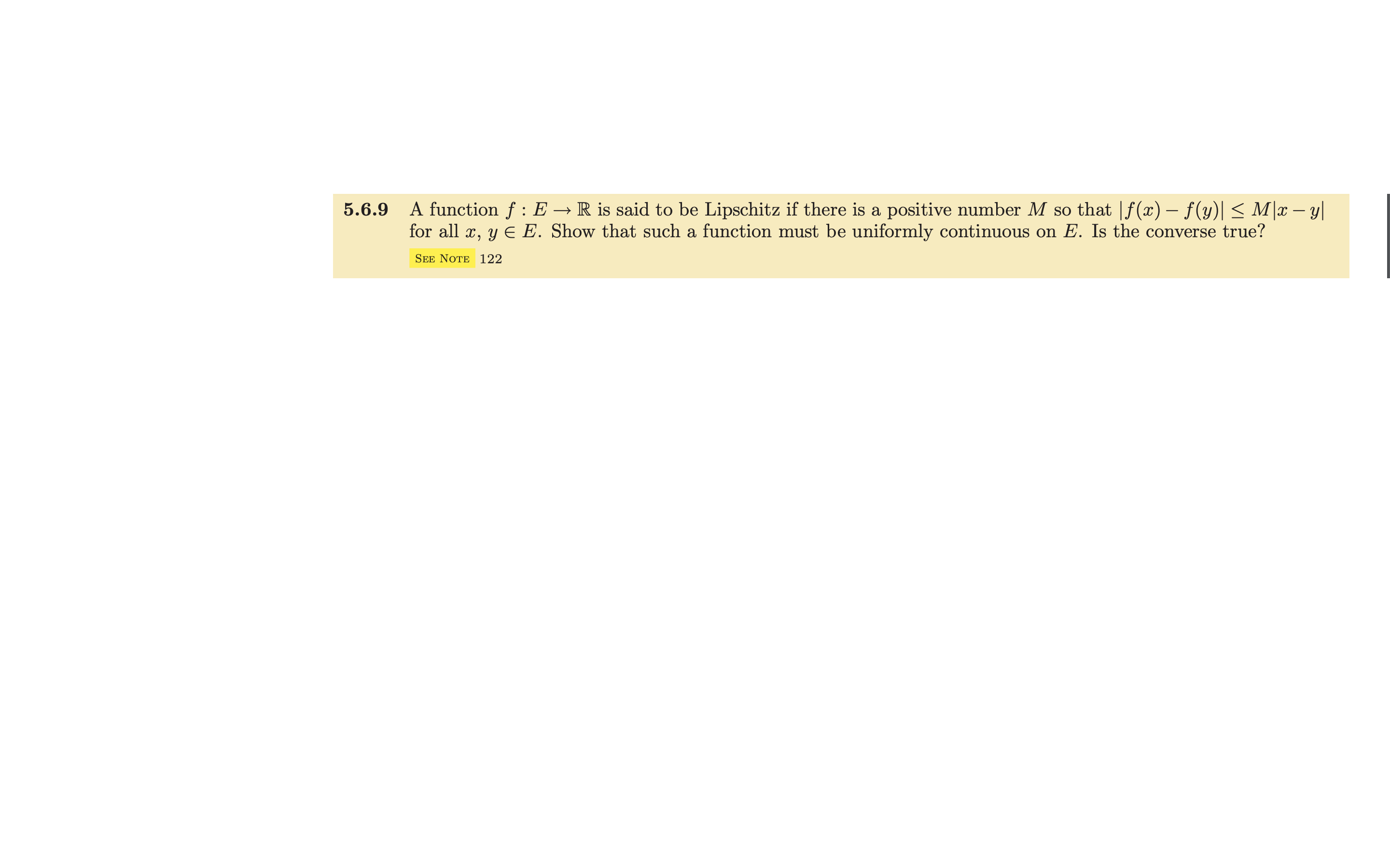 Solved 6 9 A Function F E→r Is Said To Be Lipschitz If There