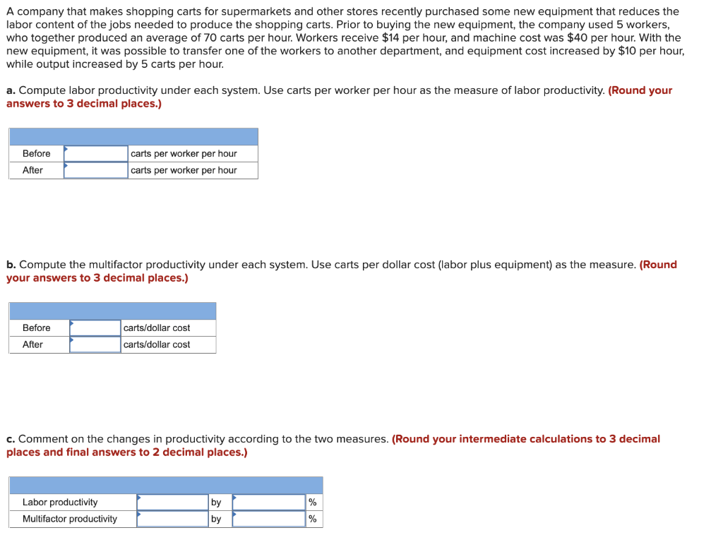 Solved A company that makes shopping carts for supermarkets
