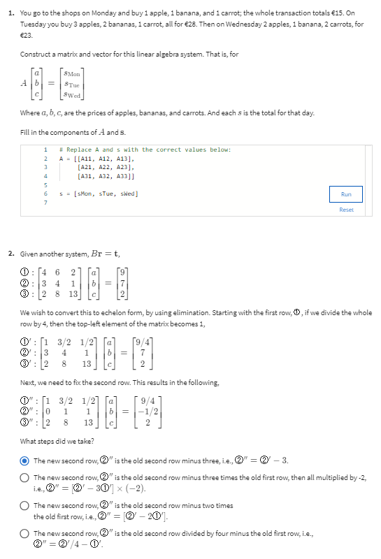 Solved can you please help me and provide the answers to | Chegg.com