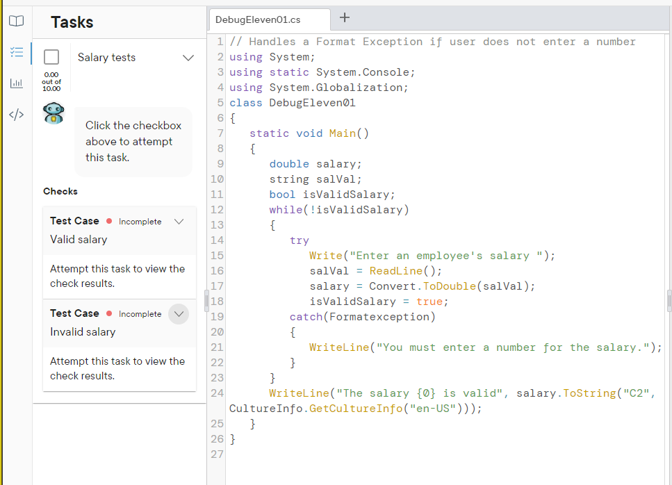 Solved Debugging Exercise 11-1 | Chegg.com