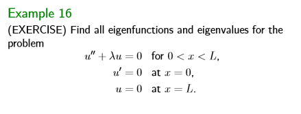 Solved Example 16 (EXERCISE) Find all eigenfunctions and | Chegg.com