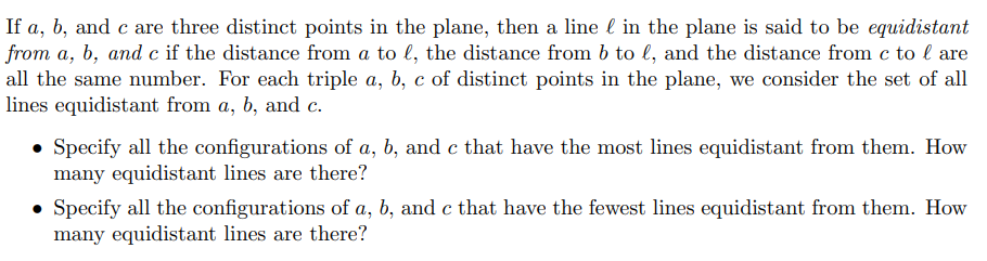 Solved If A,b, And C Are Three Distinct Points In The Plane, | Chegg.com