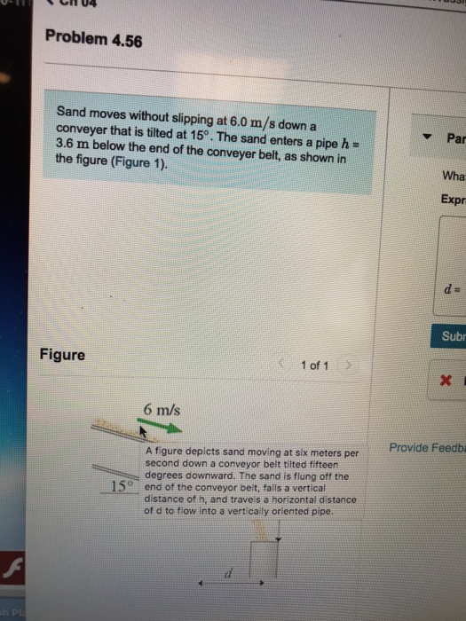 Solved What is the horizontal distance d between the | Chegg.com