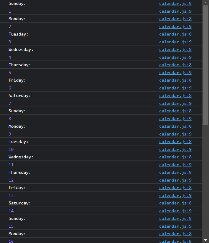 Solved I had to create a javascript program that list the | Chegg.com