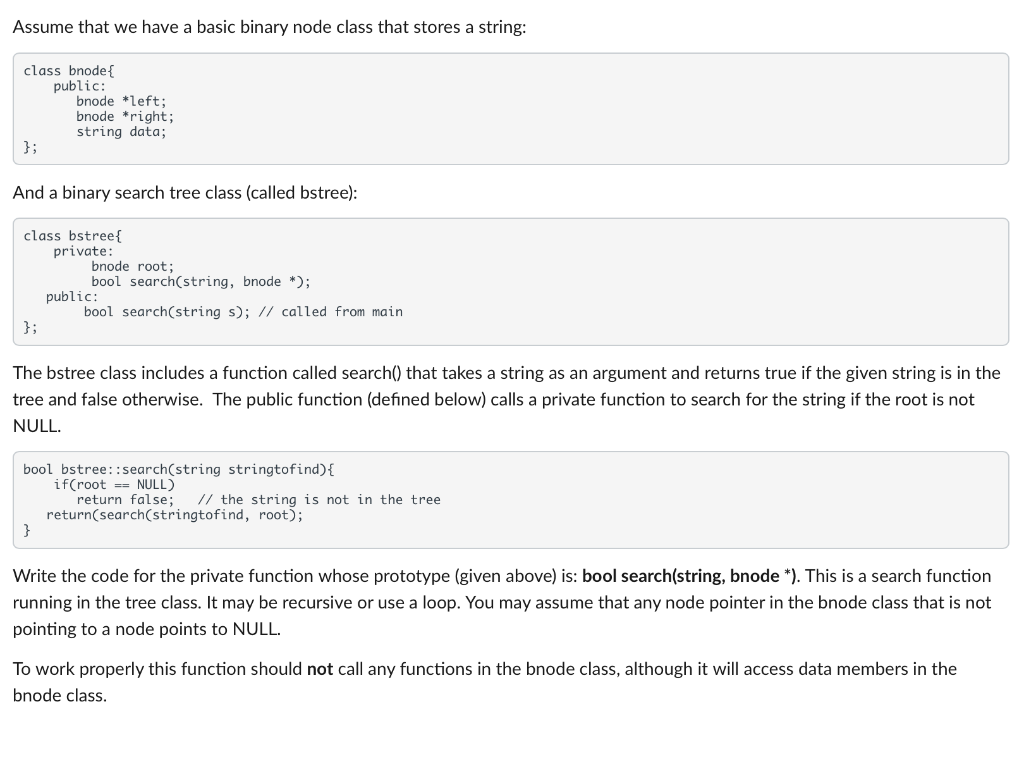 Solved Assume That We Have A Basic Binary Node Class That | Chegg.com