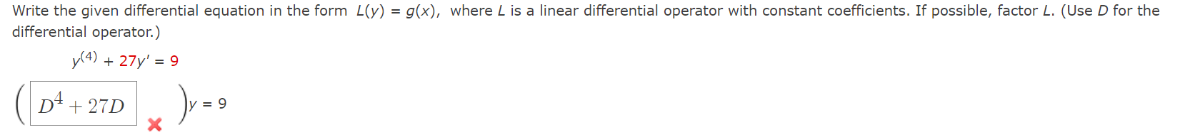 Solved Write The Given Differential Equation In The Form Chegg Com