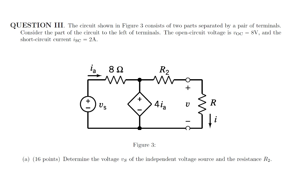 Solved QUESTION 111 The circuit shown in Figure 3 consists | Chegg.com