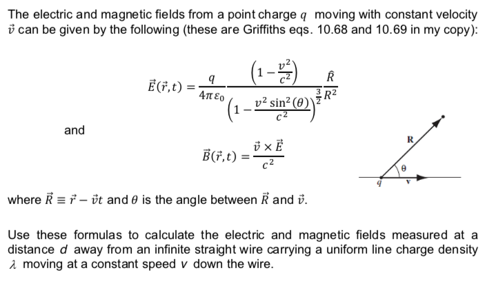 Solved The Electric And Magnetic Fields From A Point Charge Chegg Com