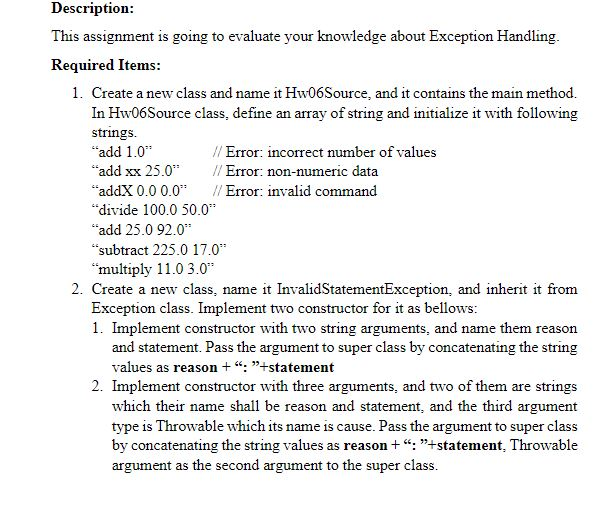 Solved Description: This assignment is going to evaluate | Chegg.com