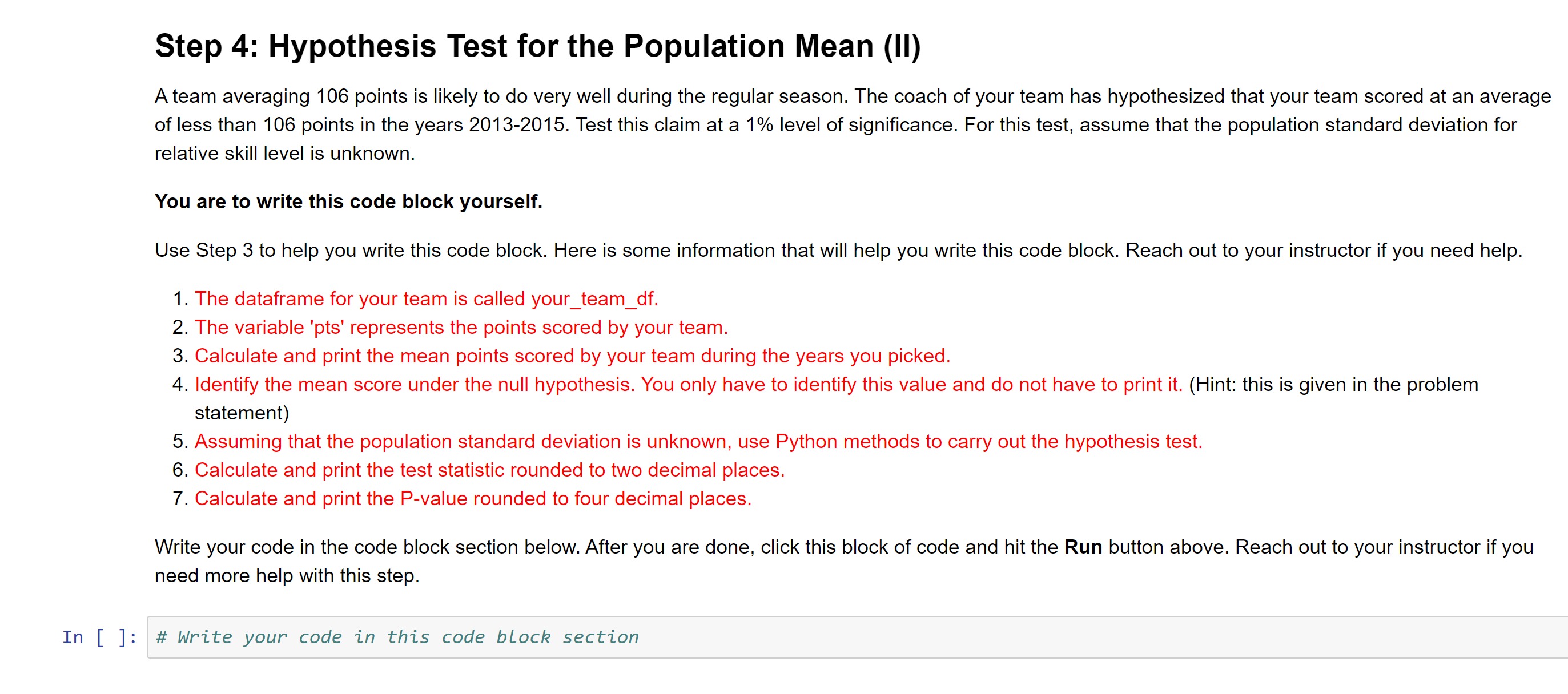 Solved Project Two: Hypothesis Testing This notebook | Chegg.com