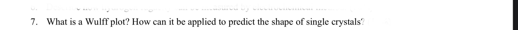 Solved 7. What is a Wulff plot? How can it be applied to | Chegg.com