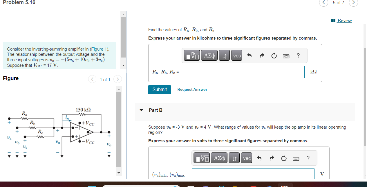 Solved Find the values of Ra,Rb, and Rc. Express your answer | Chegg.com