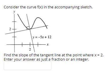 Solved Consider the curve f(x) in the accompanying sketch. 2 | Chegg.com