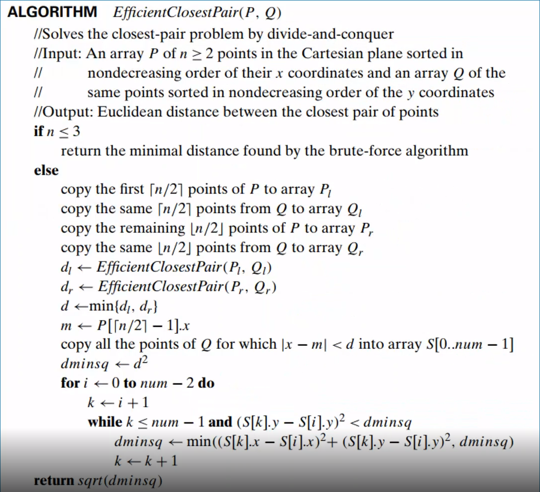 Make a closest pair algorithm using divide and | Chegg.com