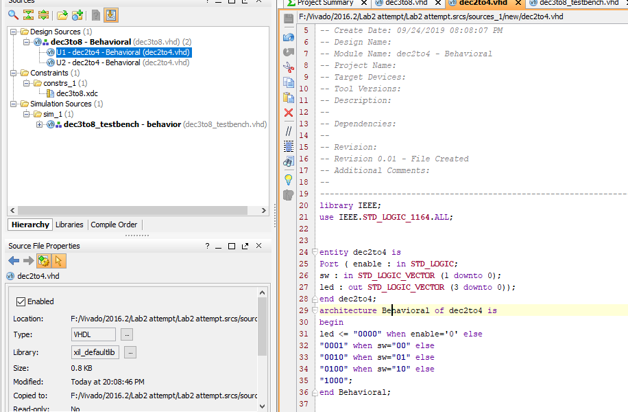 Solved I have successfully created a 3 to 8 decoder using | Chegg.com