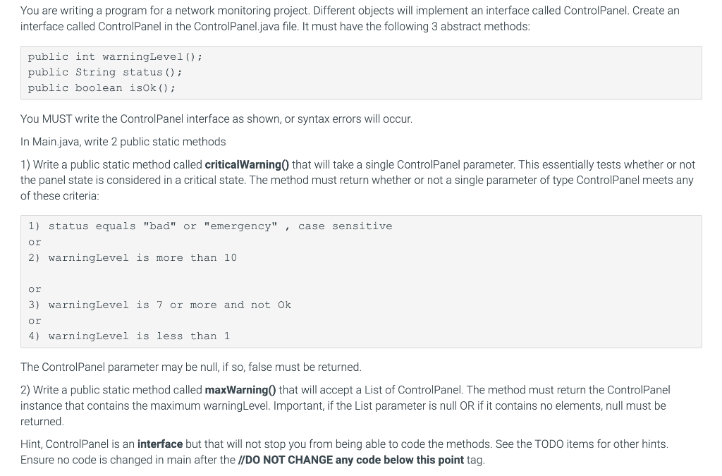 Solved You are writing a program for a network monitoring | Chegg.com
