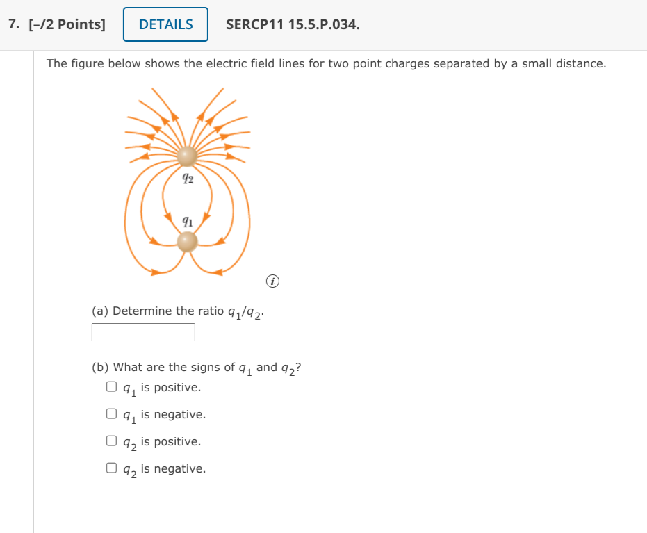 Solved The Figure Below Shows The Electric Field Lines For | Chegg.com