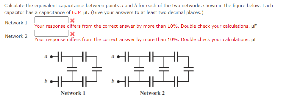 Solved Calculate The Equivalent Capacitance Between Points A | Chegg.com