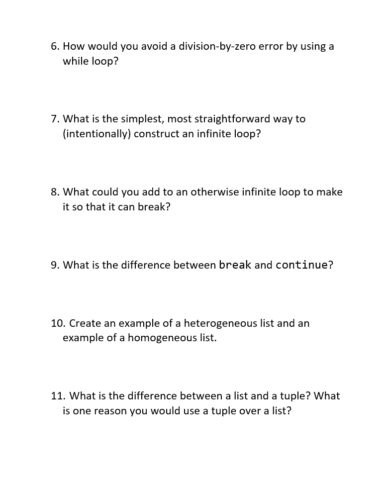 Solved 6. How would you avoid a divisionbyzero error by