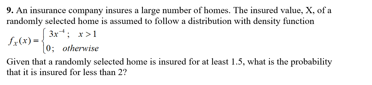 Solved 9 An Insurance Company Insures A Large Number Of Chegg Solved 9 An Insurance Company Insures A Large Number Of Chegg