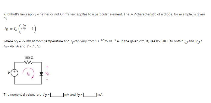 Solved Kirchhoff's Laws Apply Whether Or Not Ohm's Law | Chegg.com