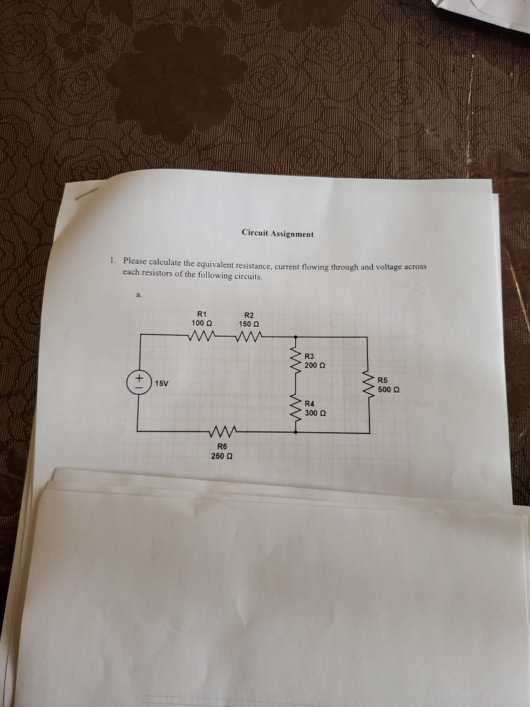 Solved Circuit Assignment 1. Please Calculate The Equivalent | Chegg.com