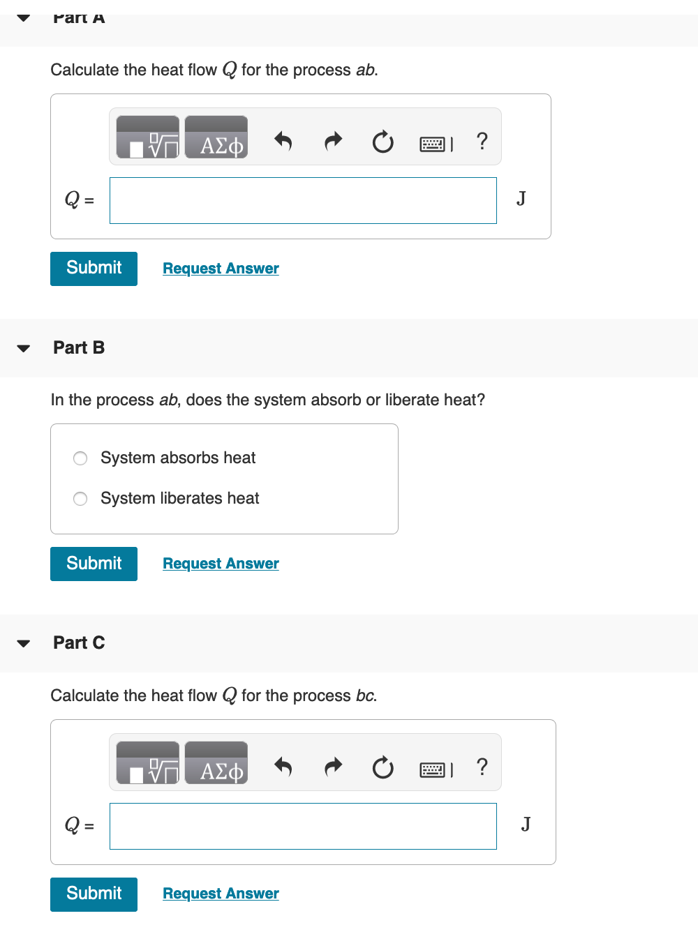 Solved A thermodynamic system is taken from state a to state | Chegg.com