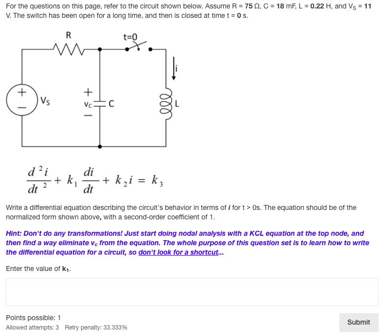 Solved For the questions on this page, refer to the circuit | Chegg.com