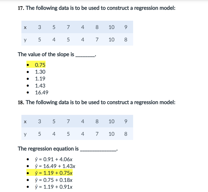 Solved 16. The following data is to be used to construct a | Chegg.com