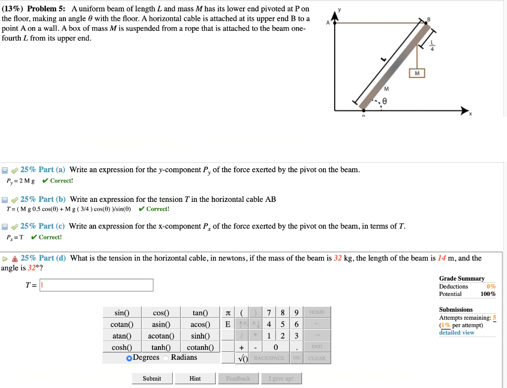 solved-13-problem-5-a-uniform-beam-of-length-l-and-mass-chegg