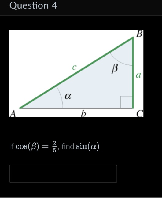 Solved cos(β)=52 | Chegg.com