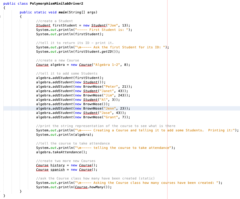 Solved CSC110AB Polymorphism Minilab Introduction You should | Chegg.com