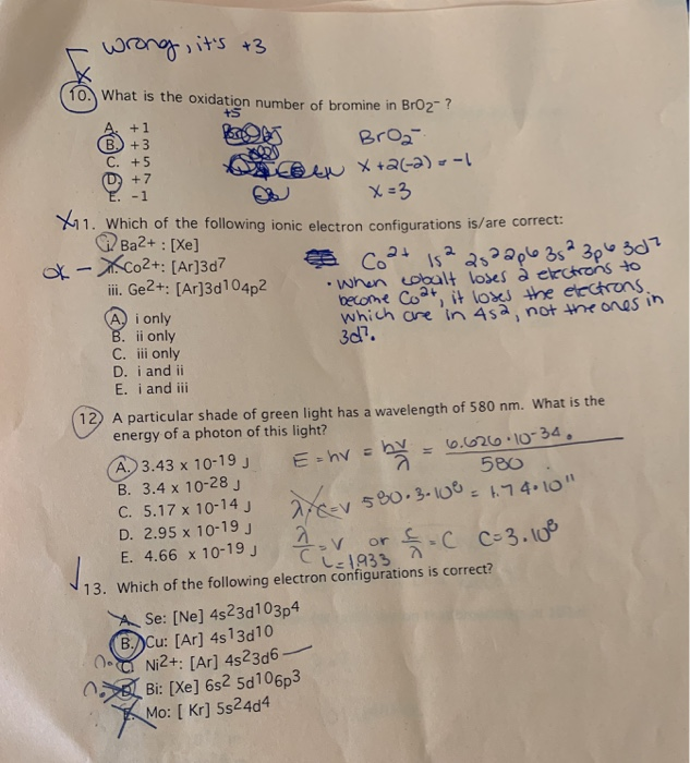 Solved 10. What is the oxidation number of bromine in BrO2