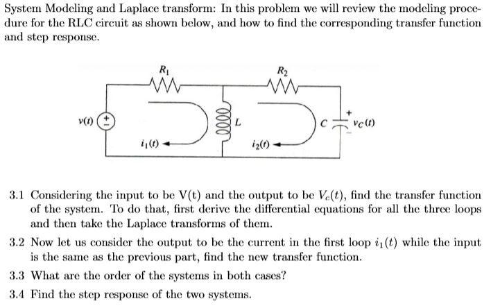 Solved System Modeling and Laplace transform: In this | Chegg.com