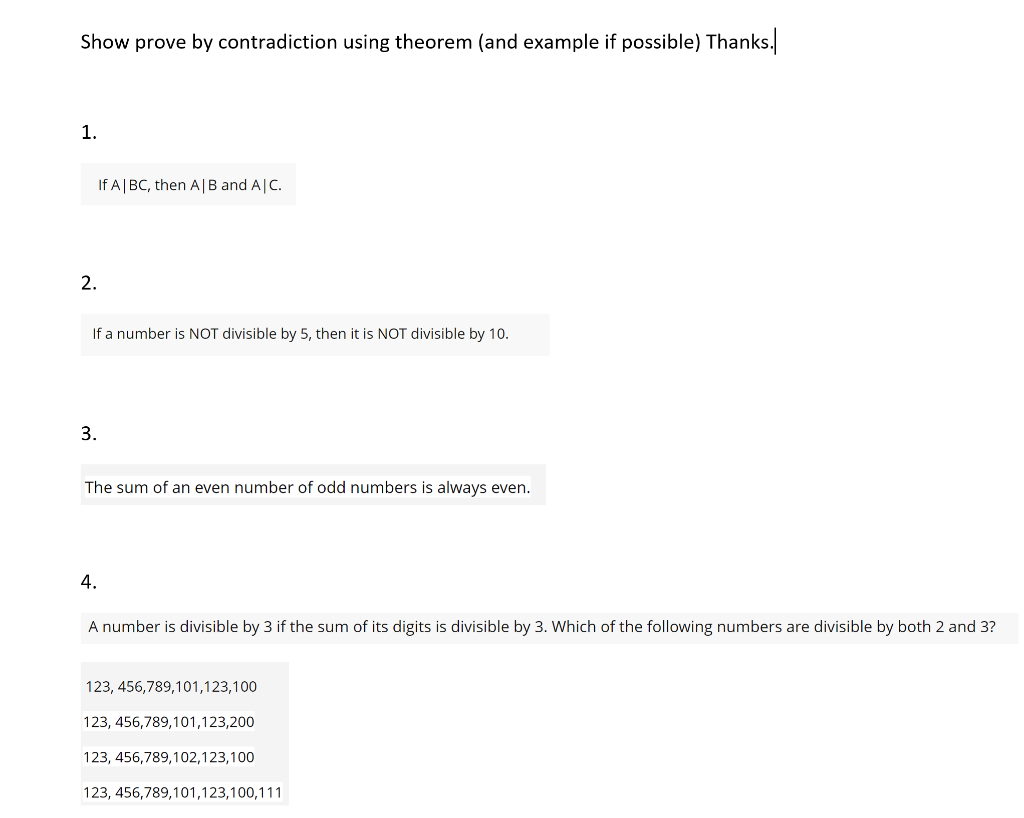 Solved Show prove by contradiction using theorem (and | Chegg.com