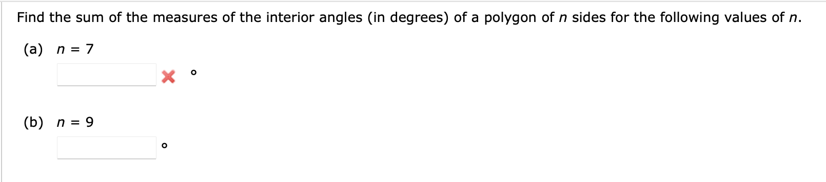 Solved Find the sum of the measures of the interior angles | Chegg.com