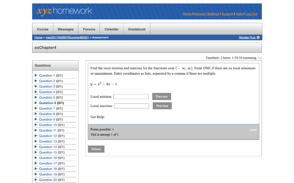 Solved xyzhomework Home | Account Settings | Support I Help | Chegg.com