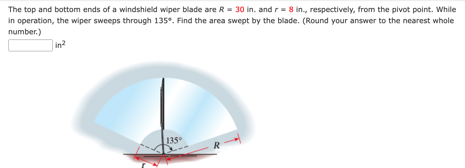Solved The top and bottom ends of a windshield wiper blade