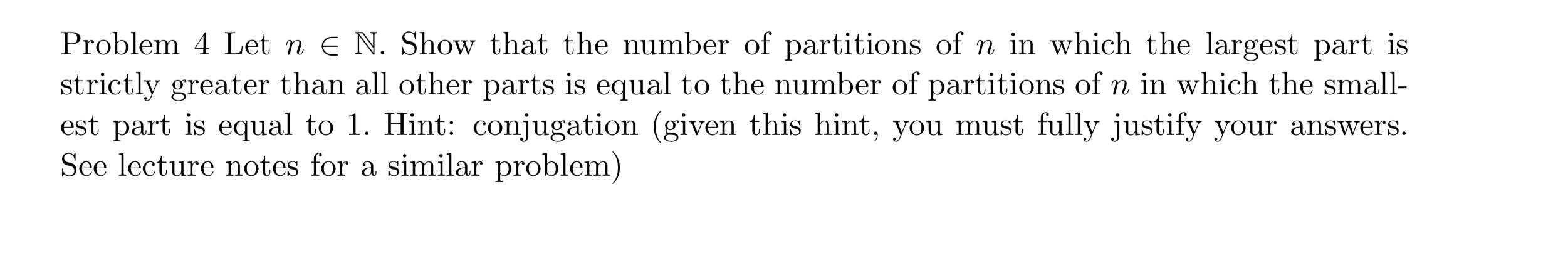 Solved Problem 4 Let ne N. Show that the number of | Chegg.com