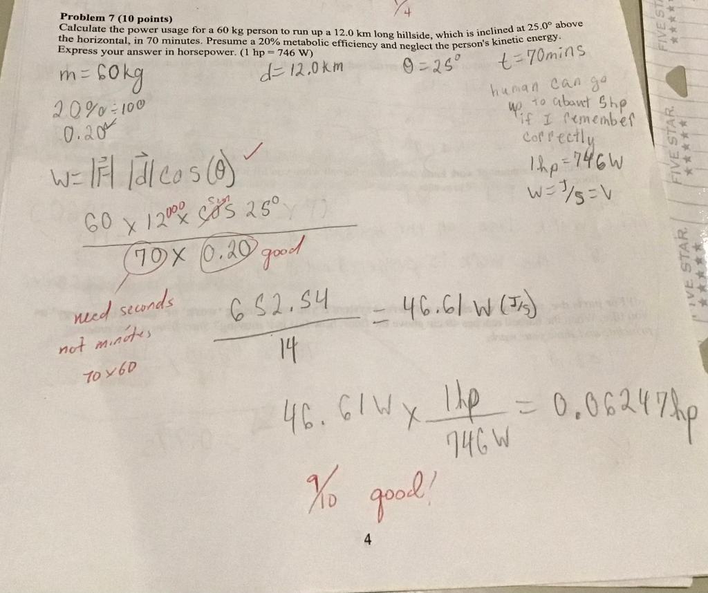 Solved Problem 7 (10 points) the horizontal, in 70 minutes. | Chegg.com