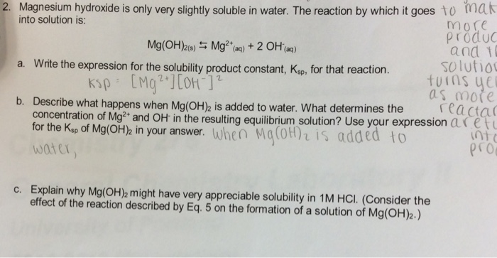 Ksp Expression For Mgoh2 - Cenfesse