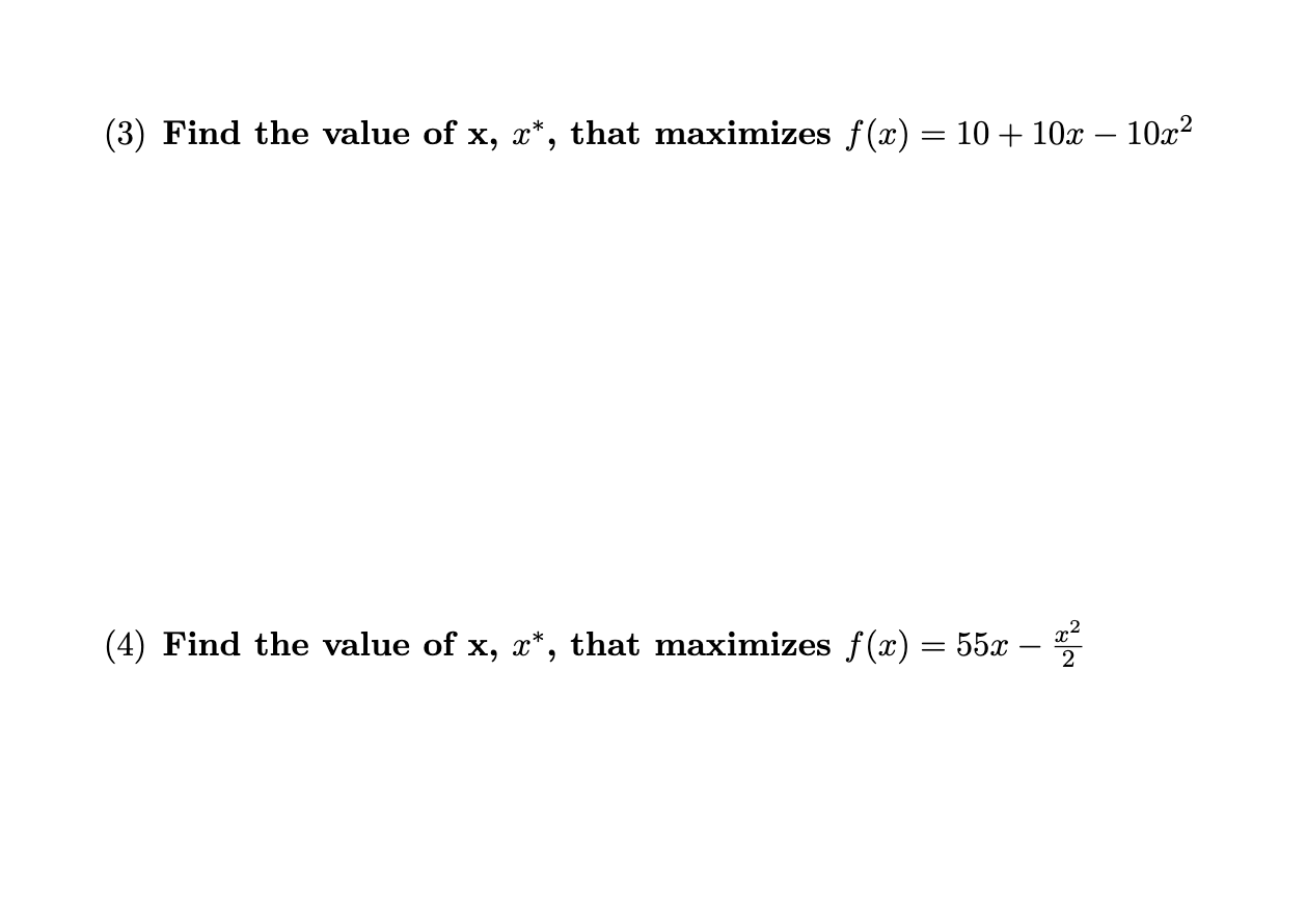 1-find-the-value-of-x-x-that-maximizes-chegg