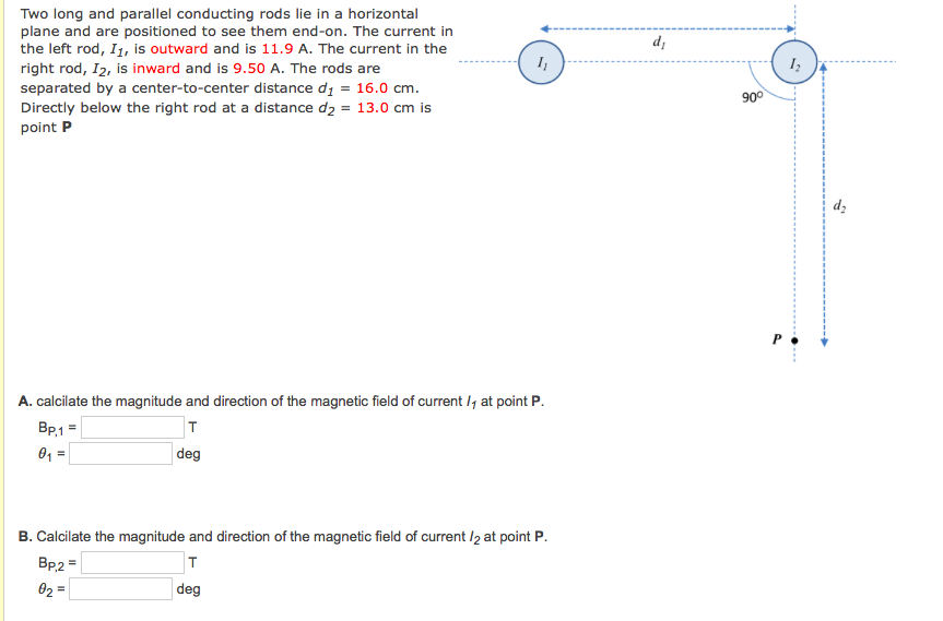 Solved Two long and parallel conducting rods lie in a | Chegg.com