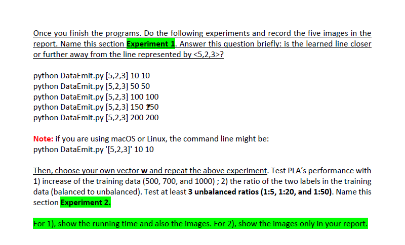Solved Overview of the homework: Implement the PLA learning | Chegg.com