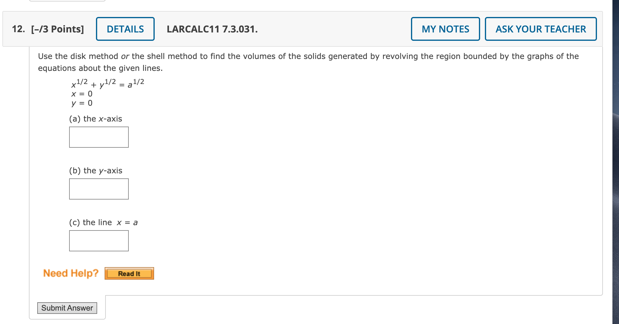 Solved Use the disk method or the shell method to find the | Chegg.com